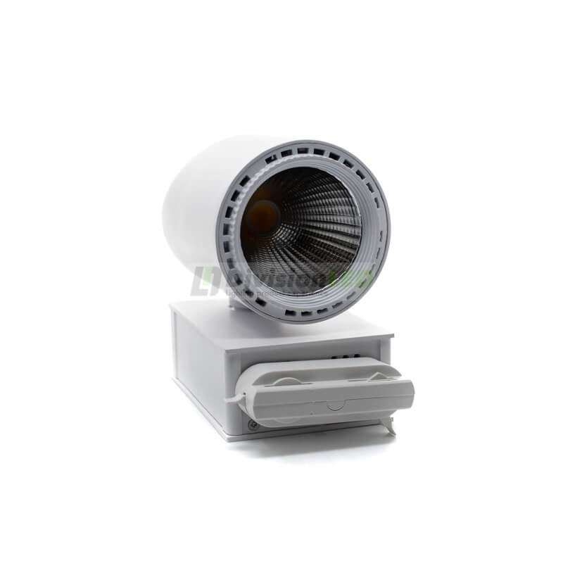 Foco de carril 35W monofásico blanco -¡imagen en 360°! - DivisionLED