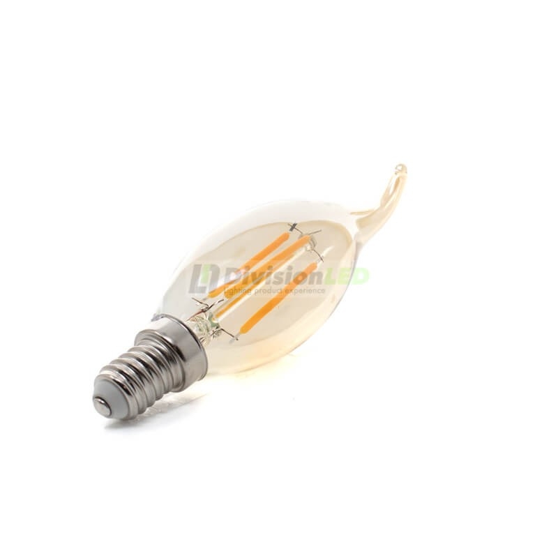 Bombilla LED filamento llama E14 - ¡descúbrela en 360°! - DivisionLED