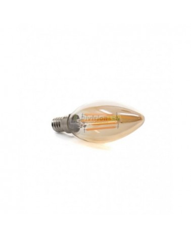 Bombilla LED filamento vela E14 - ¡descúbrela en 360°! - DivisionLED