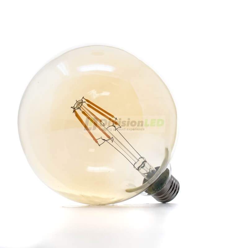 Bombilla LED filamento globo E27 G125 - ¡imagen en 360°! - DivisionLED