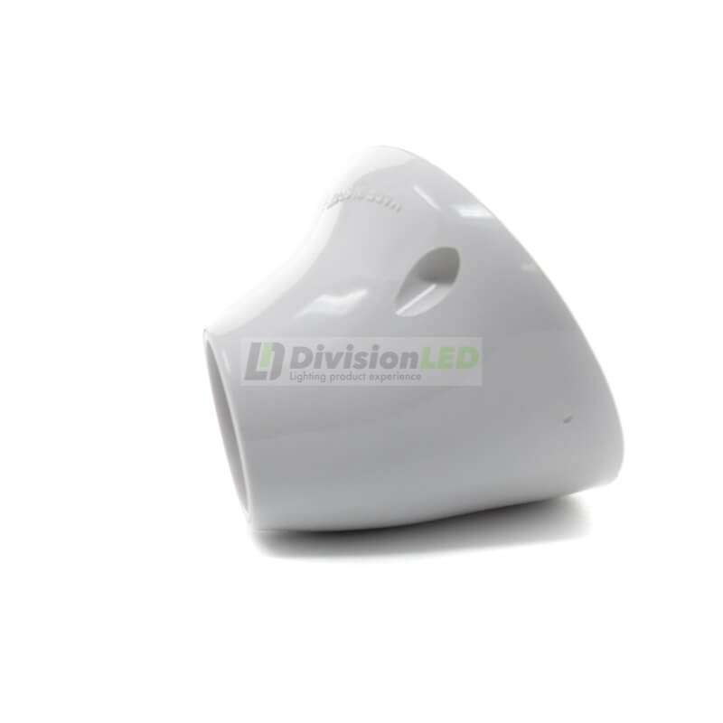 Portalámparas superficie curva liso E27 blanco - ¡en 360°! - DivisionLED