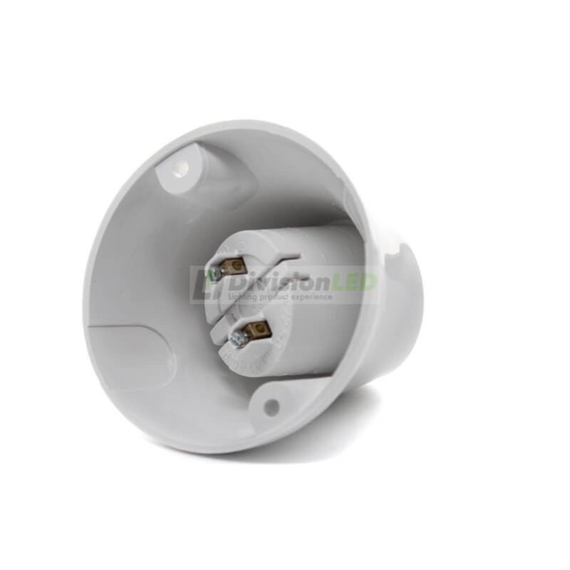 Portalámparas superficie curva liso E27 blanco - ¡en 360°! - DivisionLED