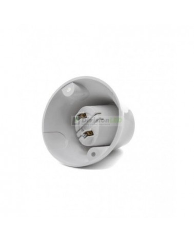 Portalámparas superficie curva liso E27 blanco - ¡en 360°! - DivisionLED