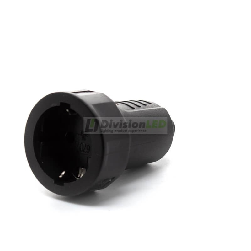 Base móvil caucho 16A 250V negra - ¡descúbrela en 360°! - DivisionLED