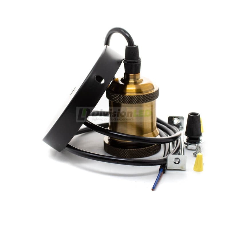 Portalámparas Nice dorado cepillado ¡EN OFERTA! ¡en 360°!