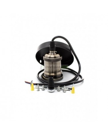 Portalámparas Nice negro cepillado ¡EN OFERTA! ¡en 360°!