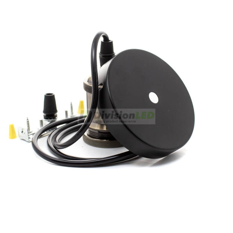 Portalámparas Nice negro cepillado ¡EN OFERTA! ¡en 360°!