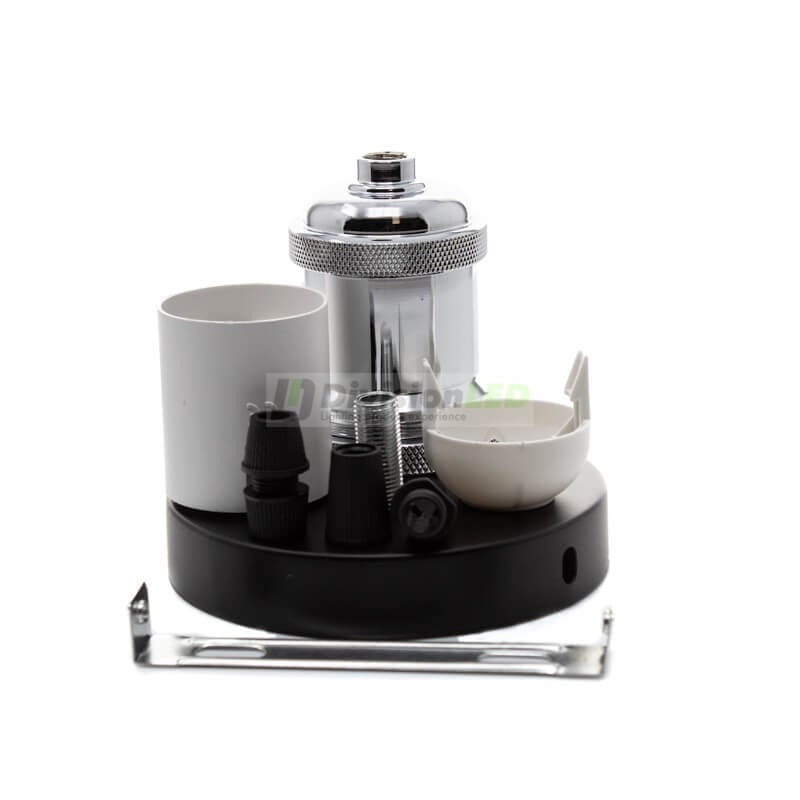 Portalámparas Nice cromado - ¡descúbrelo en 360°! - DivisionLED