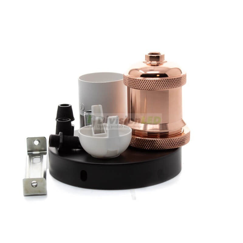 Portalámparas Nice cobre brillo - ¡descúbrelo en 360°! - DivisionLED