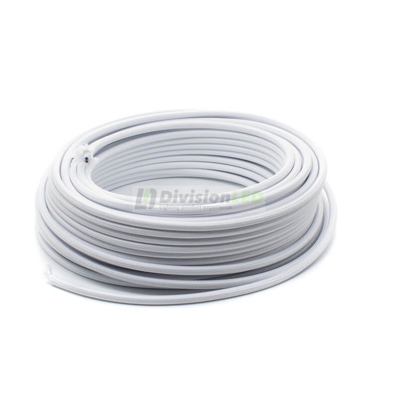 Cable textil blanco - ¡descúbrelo en 360°! - DivisionLED