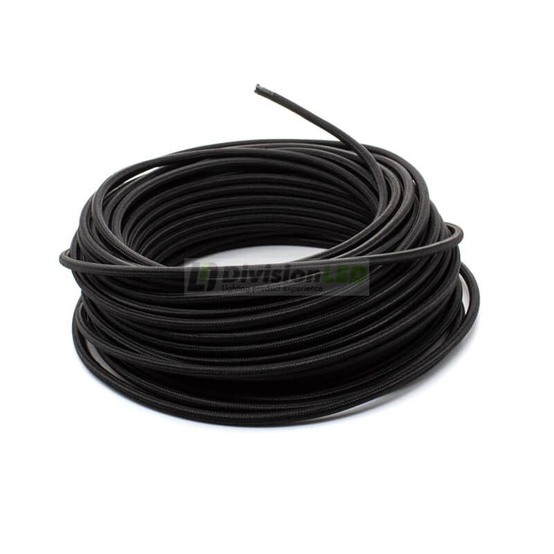 Cable textil negro - ¡descúbrelo en 360°! - DivisionLED