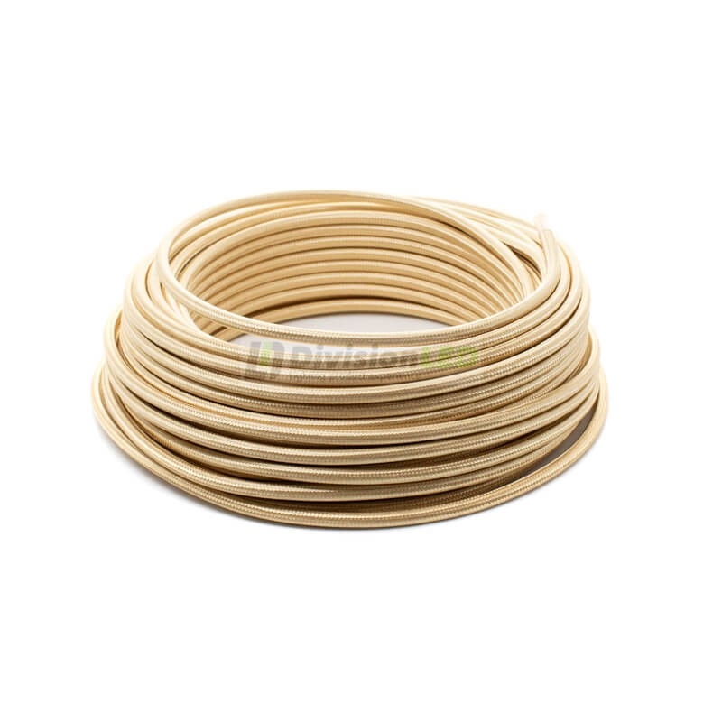 Cable textil dorado - ¡descúbrelo en 360°! - DivisionLED