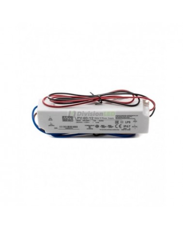 Fuente de alimentación Mean Well 12V 60W IP67 ¡EN OFERTA! ¡en 360°!