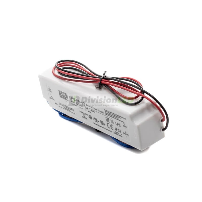 Fuente de alimentación Mean Well 12V 60W IP67 ¡EN OFERTA! ¡en 360°!