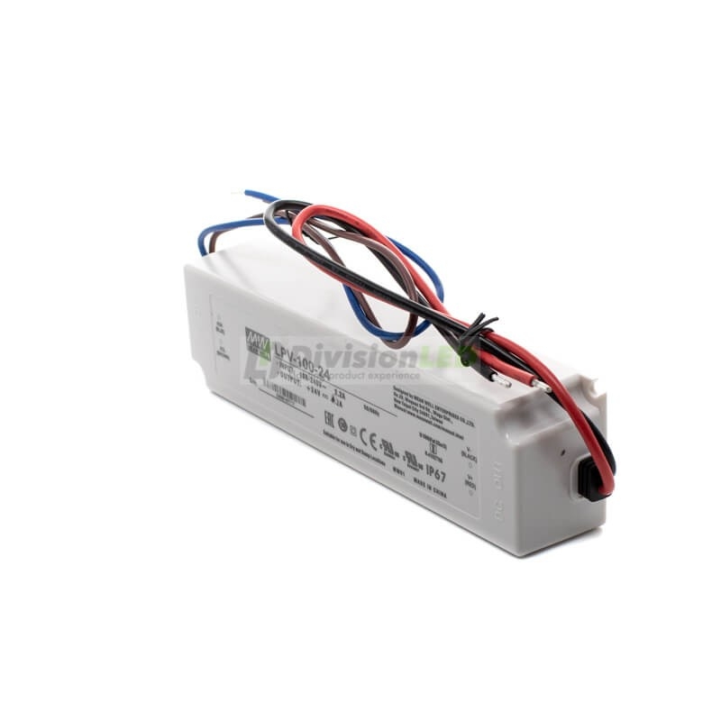 Fuente de alimentación Mean Well 24V 100W IP67 ¡EN OFERTA! ¡en 360°!