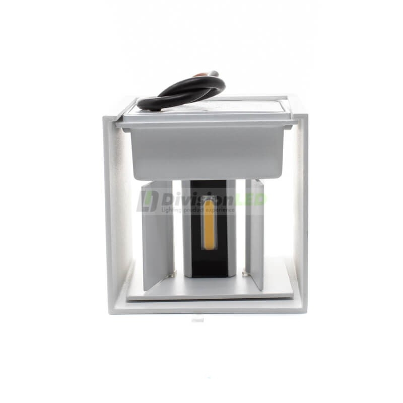 Aplique de pared LED cubo blanco - ¡descúbrelo en 360°! - DivisionLED