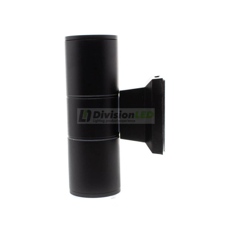 Aplique de pared LED 2xGU10 negro - ¡descúbrelo en 360°! - DivisionLED