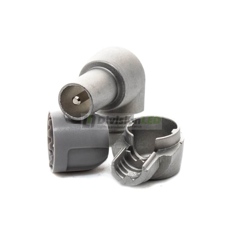 Conector CEI acodado blindado macho Televes 4130