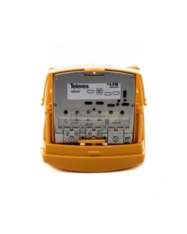 Amplificador de mástil alta ganancia 3 entradas FM-BIII/DAB-UHF Televes 535740