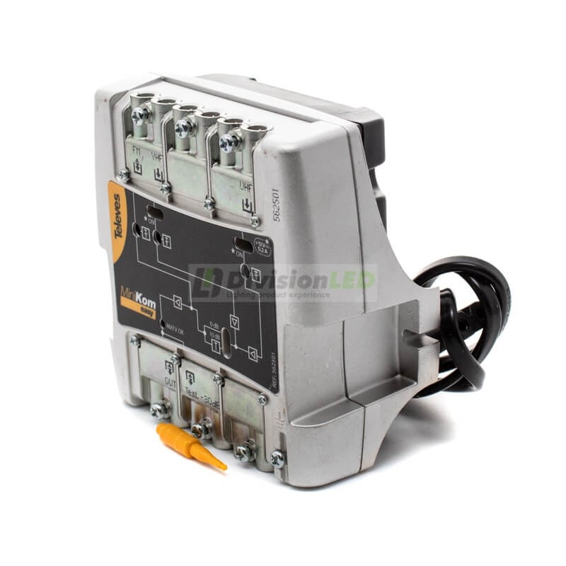 Central banda ancha MiniKom EasyF 3 entradas FM-VHF-UHF Televes 562501