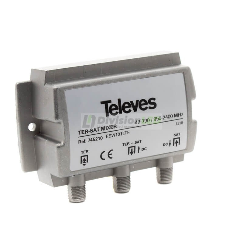 Mezclador terrestre satélite 2 entradas MATV-FI Televes 745210