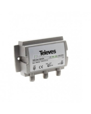 Mezclador terrestre satélite 2 entradas MATV-FI Televes 745210