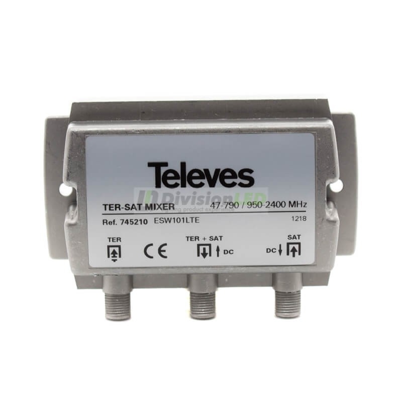 Mezclador terrestre satélite 2 entradas MATV-FI Televes 745210