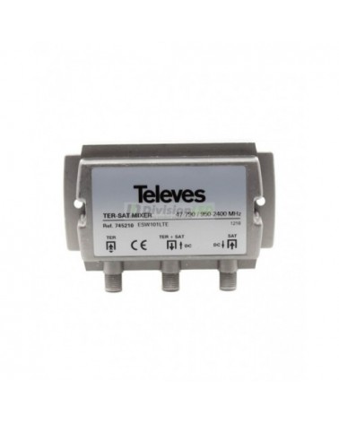 Mezclador terrestre satélite 2 entradas MATV-FI Televes 745210