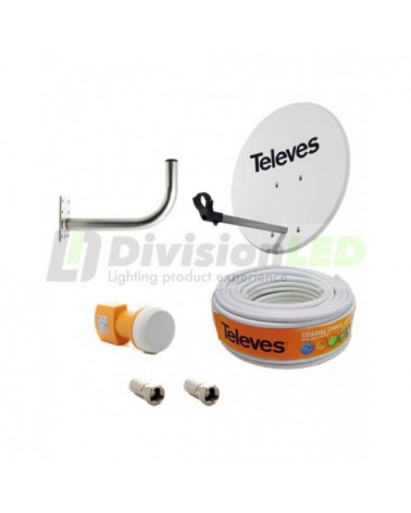 Kit Satélite Televes 63cm - EN OFERTA! Incluido todo lo necesario-DivisionLED
