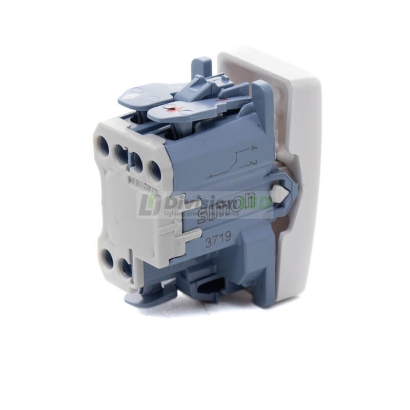 Conmutador 10AX 250V Medio Elemento Blanco Simon 27201-64