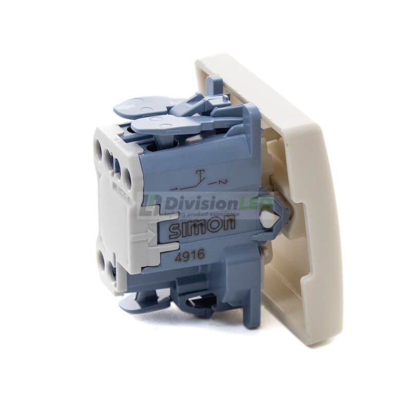 Pulsador grabado luz 10AX 250V Marfil Simon 27151-62