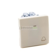 Pulsador luminoso grabado campana 10AX 250V Marfil Simon 27160-62