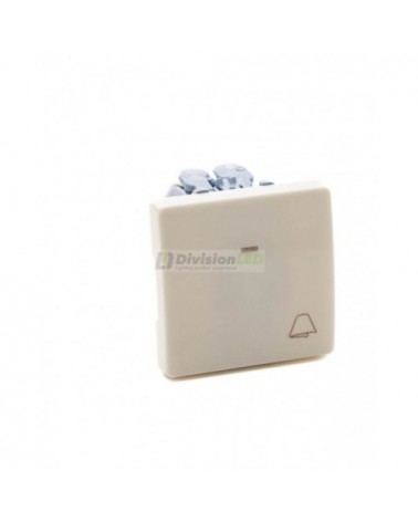 Pulsador luminoso grabado campana 10AX 250V Marfil Simon 27160-62
