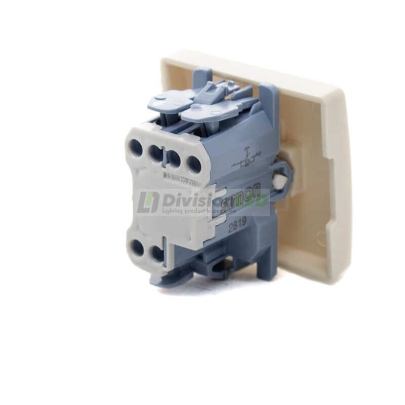 Pulsador luminoso grabado campana 10AX 250V Marfil Simon 27160-62