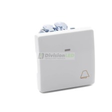 Pulsador luminoso grabado campana 10AX 250V Blanco Simon 27160-65