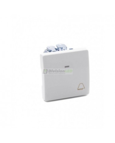 Pulsador luminoso grabado campana 10AX 250V Blanco Simon 27160-65