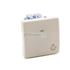 Pulsador luminoso grabado luz 10AX 250V Marfil Simon 27161-62