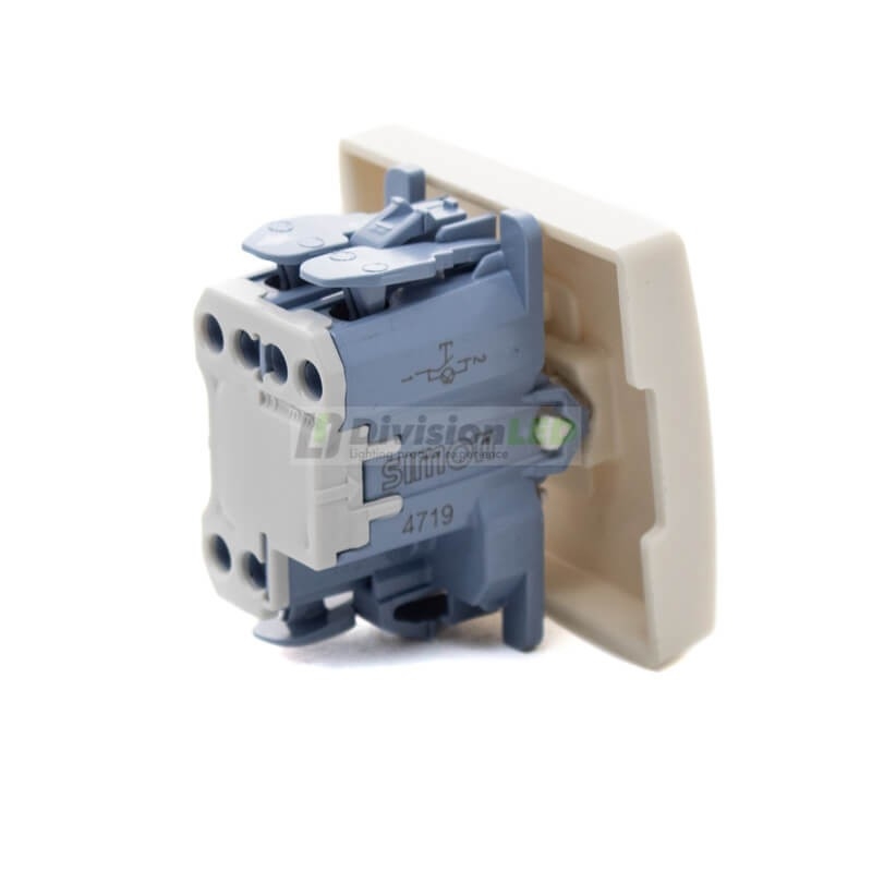 Pulsador luminoso grabado luz 10AX 250V Marfil Simon 27161-62