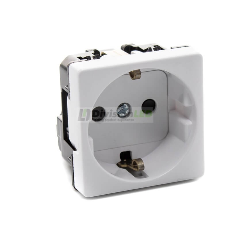 Base enchufe Schuko 16A 250V Blanco Simon 27472-65