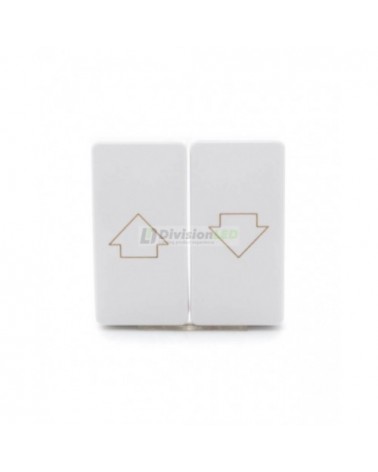 Tecla doble mecanismo persiana Blanco Simon 27028-35 -¡en 360°!