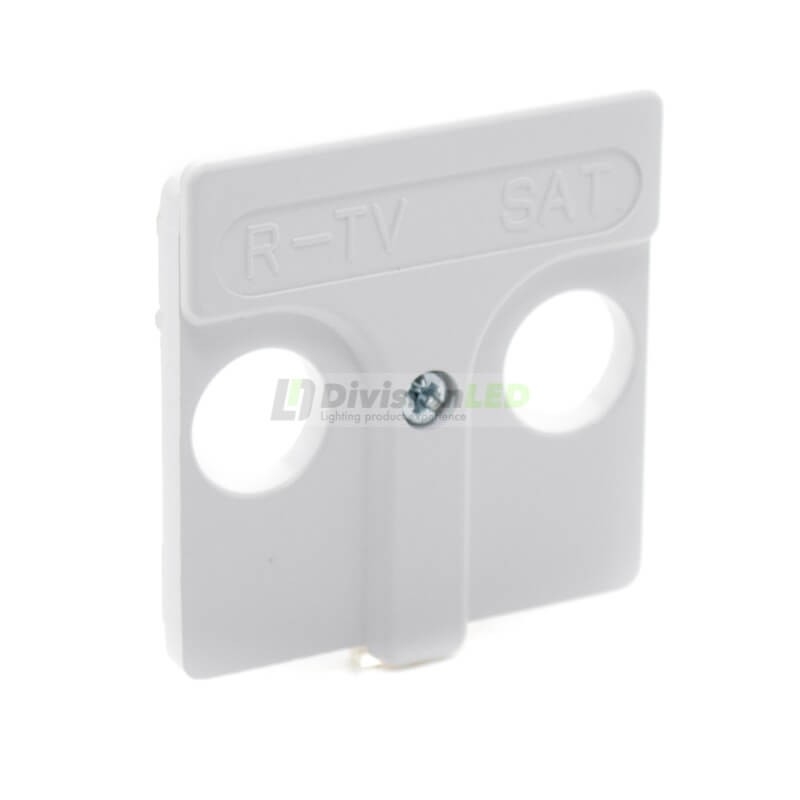 Placa tomas inductivas R-TV+SAT Blanco Simon 27097-34