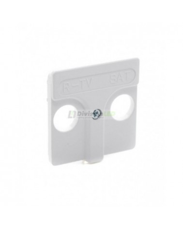 Placa tomas inductivas R-TV+SAT Blanco Simon 27097-34