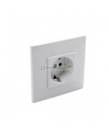 Base enchufe Schuko Monobloc 16A 250V Blanco Simon 2791432-030