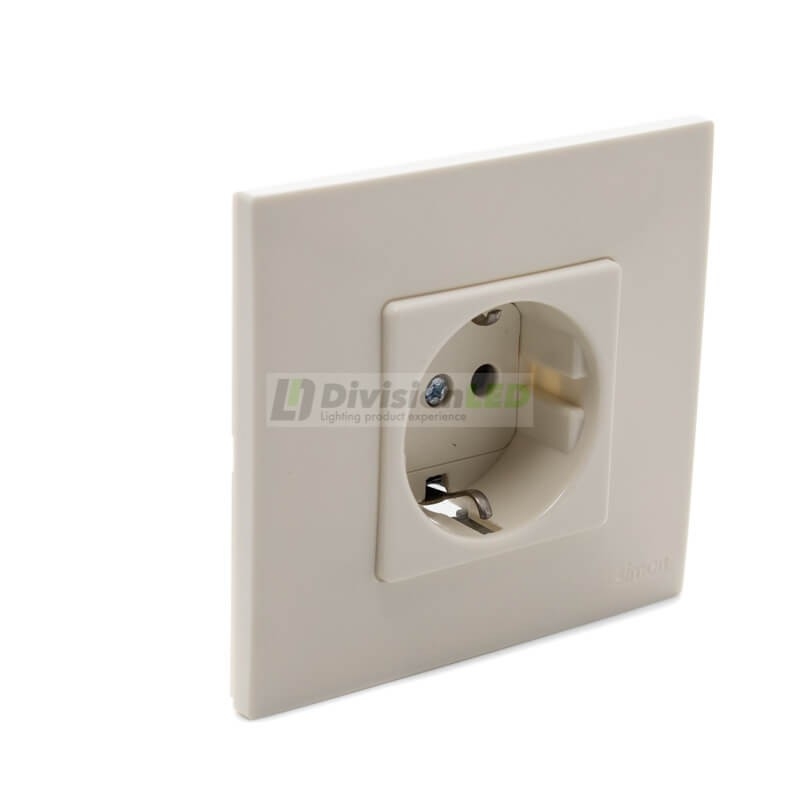 Base enchufe Schuko Monobloc 16A 250V Marfil Simon 2791432-031