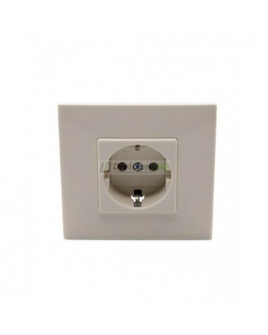 Base enchufe Schuko Monobloc 16A 250V Marfil Simon 2791432-031