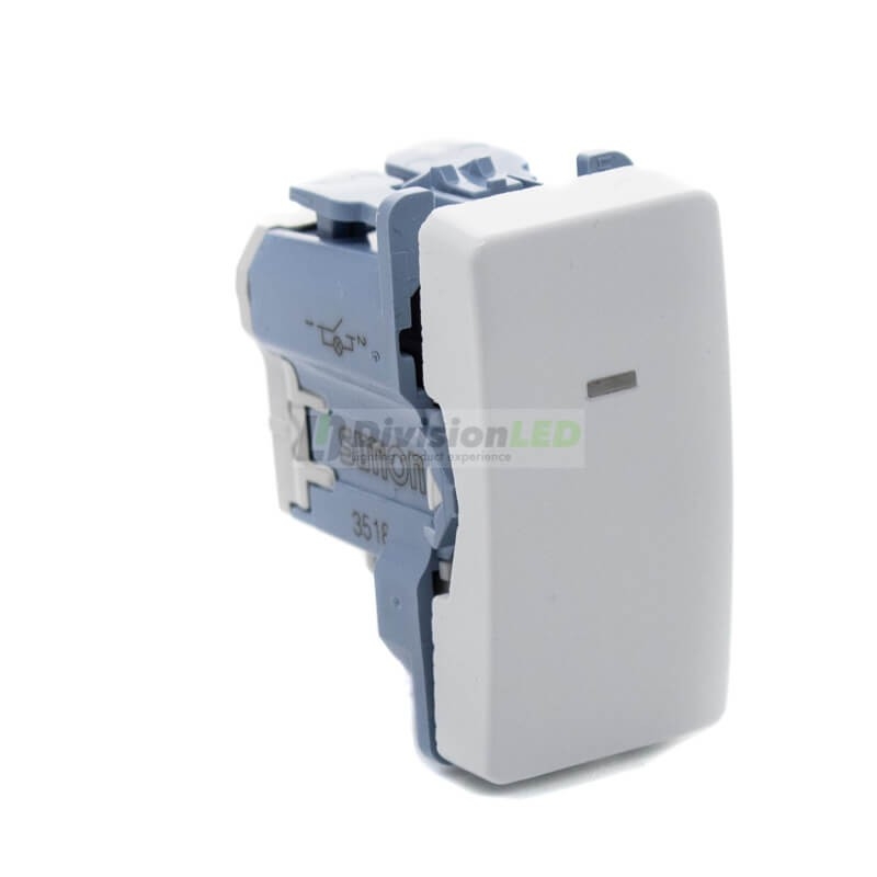 Interruptor luminoso unipolar 10AX 250V Medio Elemento Blanco Simon 27104-64