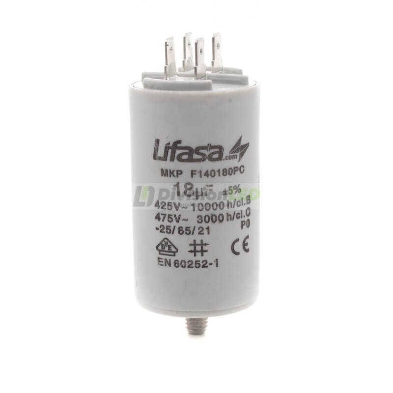 Condensador de Motor 18µf 450V LIFASA F140180PC