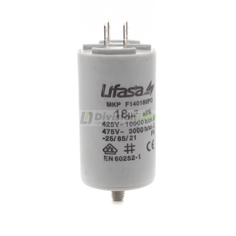 Condensador de Motor 18µf 450V LIFASA F140180PC