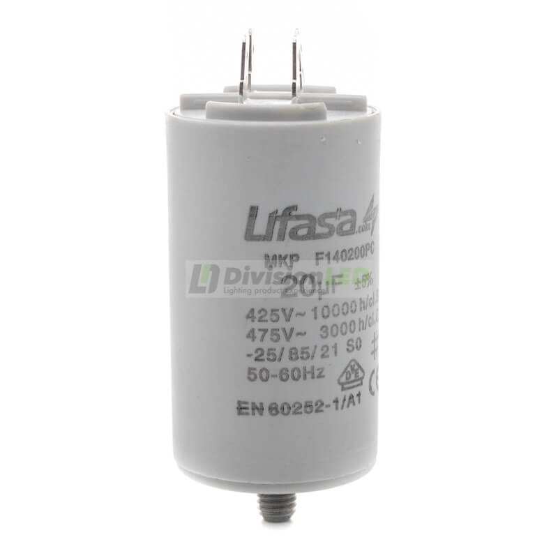 Condensador de Motor 20µf 450V LIFASA F140200PC