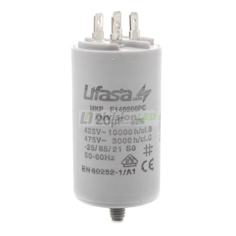 Condensador de Motor 20µf 450V LIFASA F140200PC
